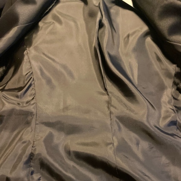 Studio I  Black Satin Collared Tuxedo Blazer Jacket Size 14 - Picture 11 of 11